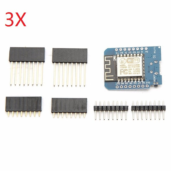 3Pcs Wemos D1 Mini NodeMcu Lua WIFI ESP8266 Development Board