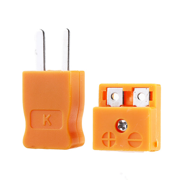 K Type Thermocouple Mini Yellow Plug Temperature Meter Connector Male Plug and Female Connector  Plug