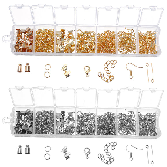 340Pcs Jewelry Findings Starter Kit Beading Making and Repair Tools Kit Replacement Accessories