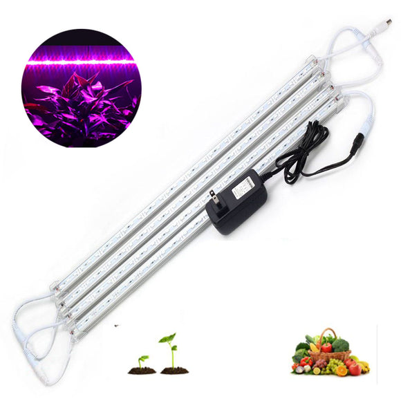 50CM 5630 LED Red:Blue 5:1 Non-waterproof Grow Light Set with Power Adapter for Plant AC110-220V