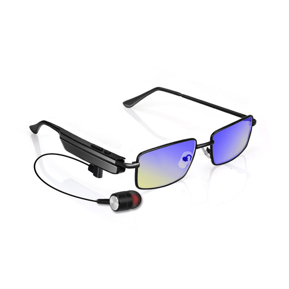KCASA Smart Anti-blue Anti-radiation bluetooth Glasses USB Earphone Spectacles for Phone Call Music