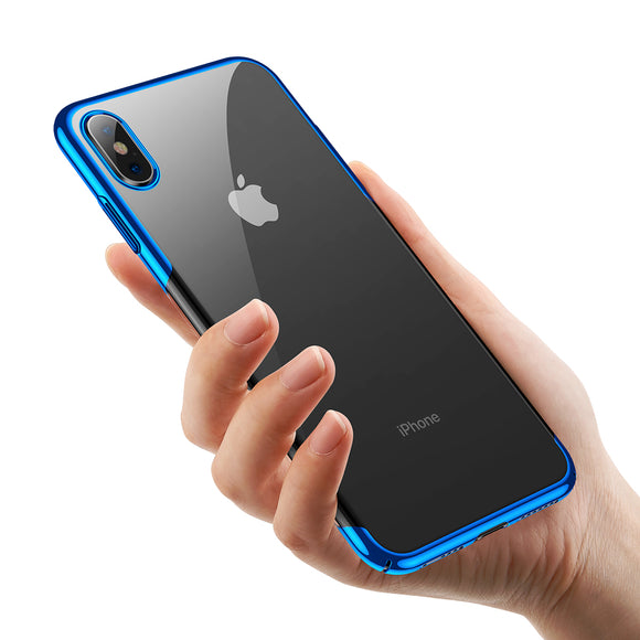 Baseus Protective Case For iPhone XS 2018 Clear Plating Anti-yellowing Hard PC Back Cover