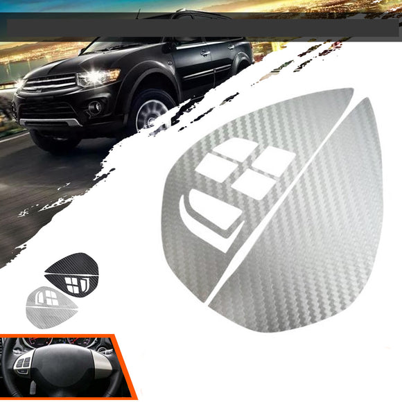 Car Steering Wheel Button Sticker For Mitsubishi ASX Lancer Outlander RVR Pajero Sport