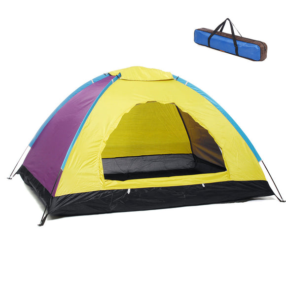 2 Person Waterproof Camping Tent Oxford Cloth Outdoor Travel Portable Shelter  Yns suj 4/5000 Random Color