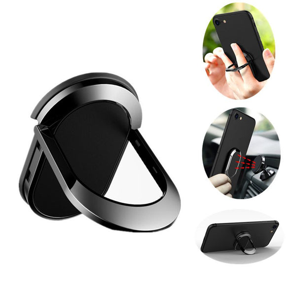 3 in 1 Metal Strong Adhesive 360 Degree Rotation Finger Ring Stand Phone Holder for Samsung iPhone