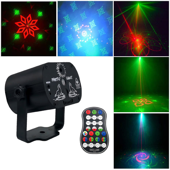 Mini 60 Patterns Colorful LED Stage Laser Lighting Effect USB Light Projector for Wedding Birthday DJ Disco Party