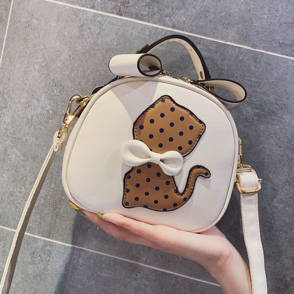 Women Fashion Cute Cat Small Handbag Crossbody Bag