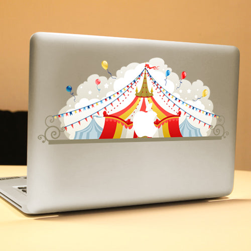 PAG Circus Decorative Laptop Decal Removable Bubble Free Self-adhesive Partial Color Skin Sticker
