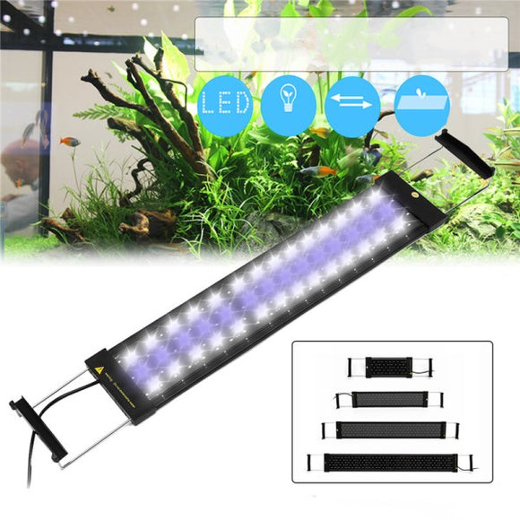 26W  Aquarium Fish Tank Light Full Spectrum Light with Extendable Brackets AC100V-240V
