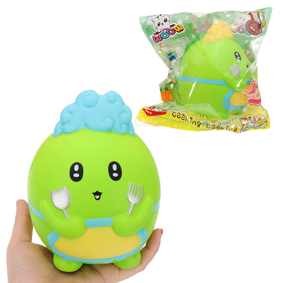 WOOW Squishy Dinosaur Chef 15.5CM Slow Rising Soft Collection Gift Decor Toy Original Packaging