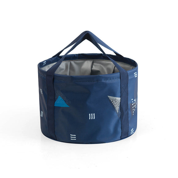 IPRee 30x20cm Folding Basin Portable Washbasin Bucket Camping Travel Washing Bucket Bag