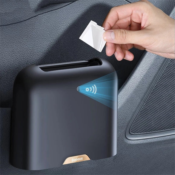 Baseus Smart Sensing Lid Car Trash Can Auto Organizer Storage Bag Large Capacity Garbage Bin Vehicle Supplies