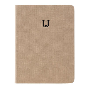 Jordan&Judy JJ-YD0032 Linen Hard Cover Notebook Business Journal Freenotes Diary Notepad Letter U Notebook For Taking Notes Drawing Painting Office School Supplies Stationery Gifts