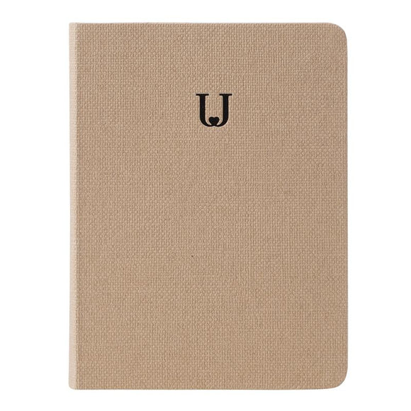 Jordan&Judy JJ-YD0032 Linen Hard Cover Notebook Business Journal Freenotes Diary Notepad Letter U Notebook For Taking Notes Drawing Painting Office School Supplies Stationery Gifts