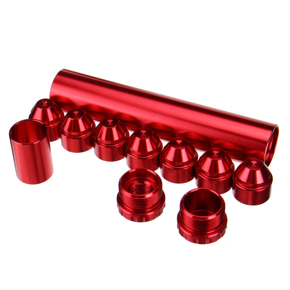 11Pcs Red  1/2inch-28inch Aluminum Fuel Filter Kit Fit For NAPA 4003 WIX 24003