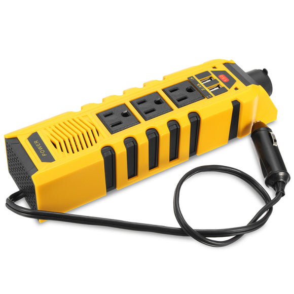 150W DC 12V to AC 110V Power Inverter With Dual USB Ports Charger 4.8A
