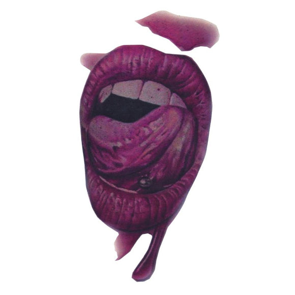 Halloween Red lips Make Up Tattoo Stickers The Ultimate Temptation