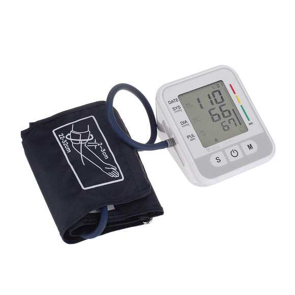 Automatic Digital Wrist Cuff BP Blood Pressure Monitor Portable Rechargeable Heart Rate Pulse Meter