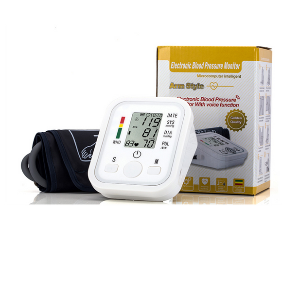 Portable Blood Pressure Monitor Arm Type Rechargeable Voice Tonometer Smart Digital Health Care Sphygmomanometer