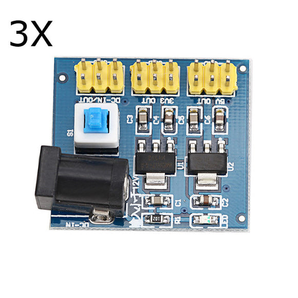 3Pcs 12V to 3.3V/5V/12V DC-DC Voltage Converter Multi-output Power Supply Module