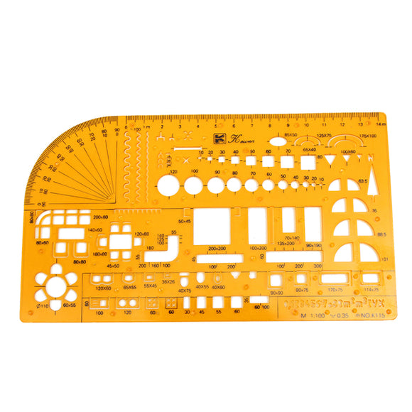 Professional Ruler Universal Furniture Construction Architect Template Scale 1:100