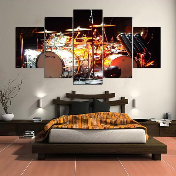 5  Cascade The Instrument Drum Scene  Canvas Wall Painting Picture Home Decoration Without Frame Inc