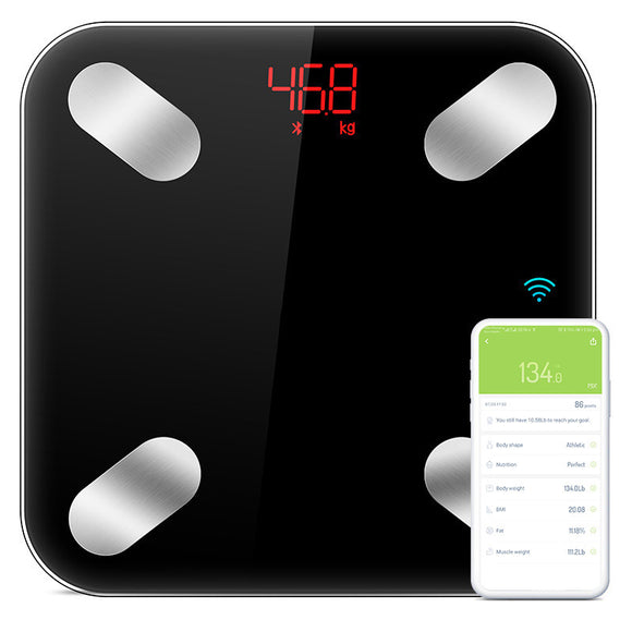 Minleaf ML-WS2 Premium Smart Scale Body Fat Digital Weight Scale Fat Scale APP Body Composition Analyzer Monitor with Extra Large Display