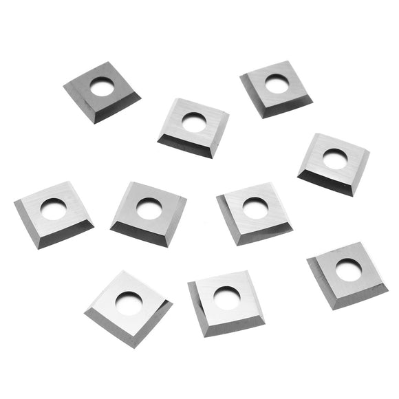 10Pcs 15mm Square Carbide Insert Cutter 4 Edge for Wood Working Lateh Tool