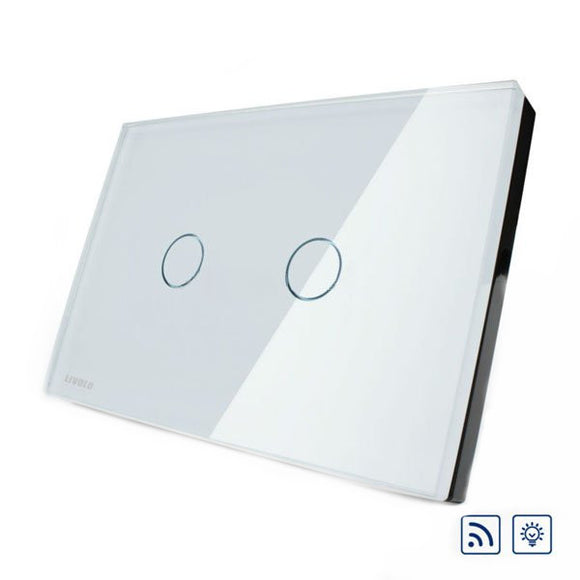 Livolo White Crystal Glass Dimmer&Remote Switch VL-C302DR-81