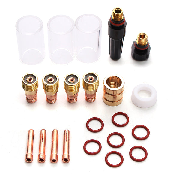 22Pcs TIG Welding Stubby Gas Lens Kit For WP-17/18/26 Series Torches 1/16inch 1.6mm