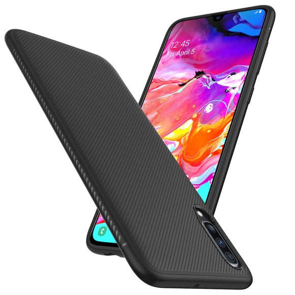 Bakeey Carbon Fiber Protective Case For Samsung Galaxy A70 2019 Shockproof Soft TPU Back Cover