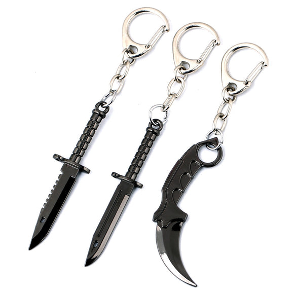 Zinc Alloy Metal Key Chain Creative Karambit Game Model Knife Key Ring