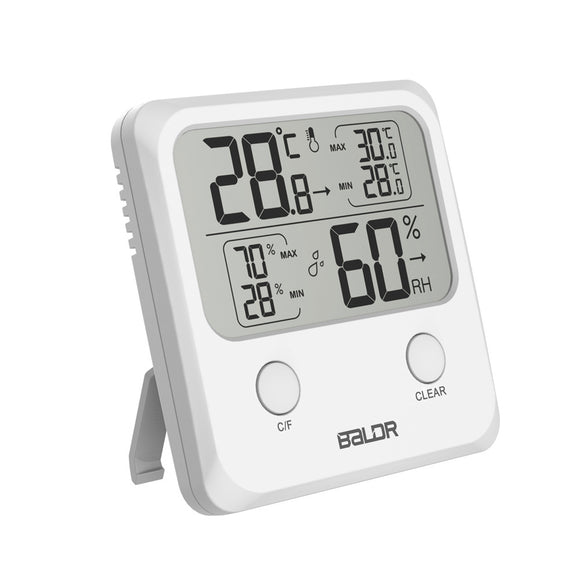 BALDR Mini Digital Thermometer Hygrometer MAX/MIN Display Temperature Humidity Meter with Backlight