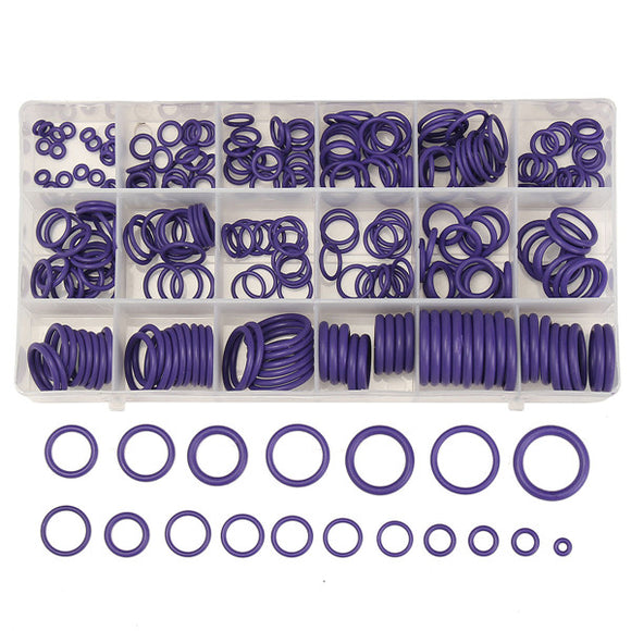 225Pcs R22/R134a Air Conditioning O-Ring Rubber Rings Waterproof Washer