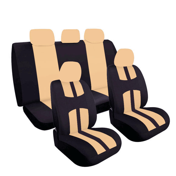 Universal Full Set Car Seat Covers For Truck SUV 5 Heads Beige/Blue/Red/Gray