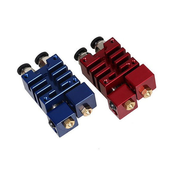 3DSWAY Improved 2 In 2 Out Hotend Kit Dual Heads Extruder For 3D Printer