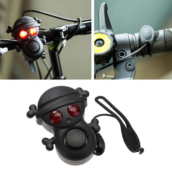 XANES WB01 Bicycle Electric Horn High Decibel 120dB Bell with Warning Light Multi-tone Waterproof