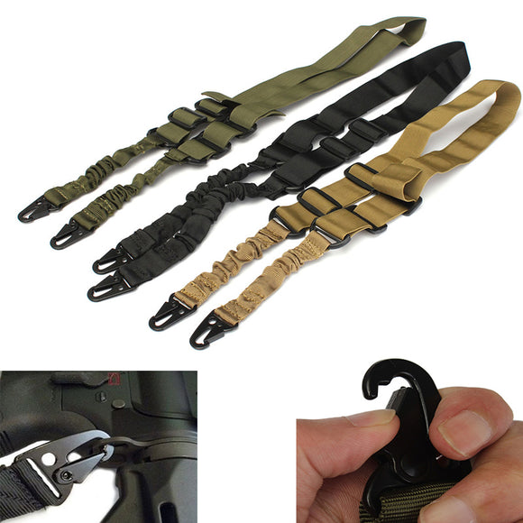 Two Point Sling Nylon Adjustable Hunting Waist Belt Strap With Buckle Hook