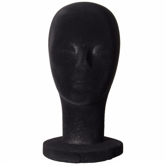 Foam Mannequin Head Black Velvet Styrofoam Wigs Display Model