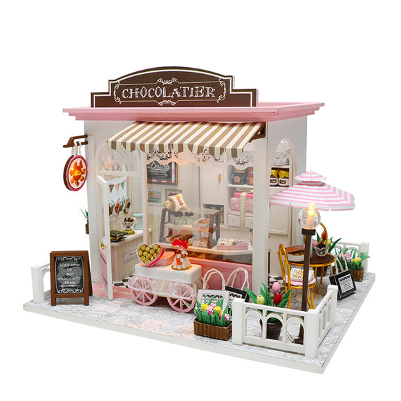 Hoomeda C007 DIY Doll House Cocoa's Fantastic Ideas With Cover Music Movement Gift Decor Toys