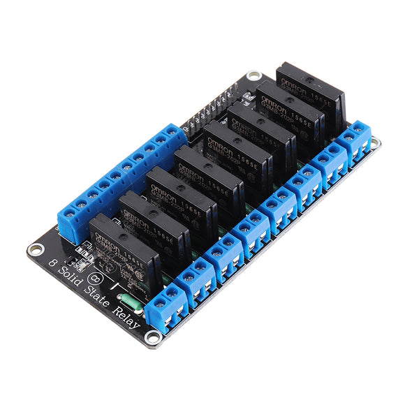 8 Channel 5V Solid State Relay Low Level Trigger DC-AC PCB SSR In 5VDC Out 240V AC 2A
