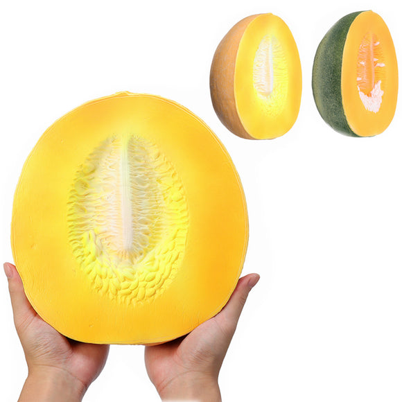 Giant Cantaloupe Squishy 9.84in 25*24*11CM Huge Fruit Slow Rising With Packaging Soft Toy
