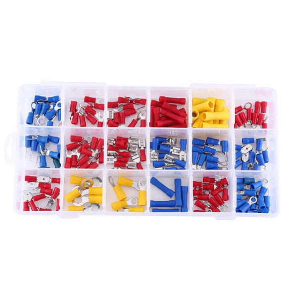 175Pcs Assorted Insulated Electrical Wire Cable Terminal Crimp Connector Set Kit