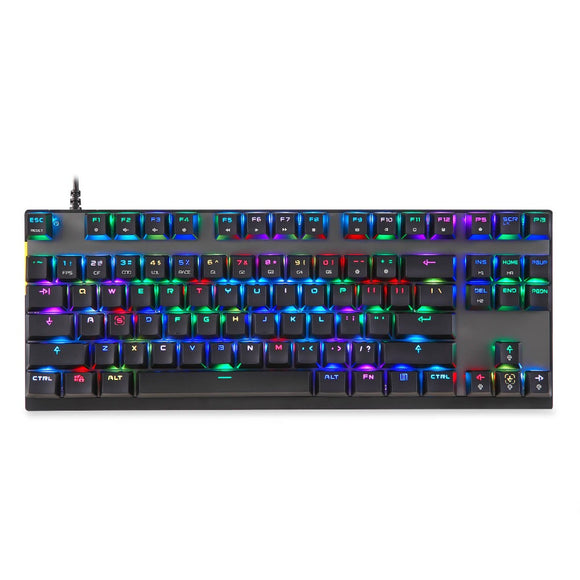 Motospeed K82 87 Keys RGB Backlight USB Wired Mechanical Gaming Keyboard