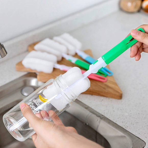 KCASA KC-CS02 Water Bottle Cup Mug Glass Sponge Cleaning Brush Washing Tool With Long Handle