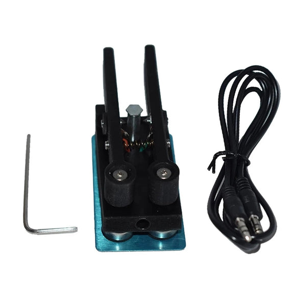 Portable Dual Paddle Automatic Key Shortwave Radio CW Morse Code Base Magnetic Adsorption