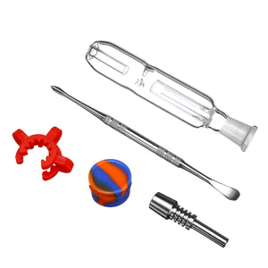 10/14/18 mm Titanium Nail Crystal Shi sha Pipe Glass Smoking Straw H ookah Tools Kit