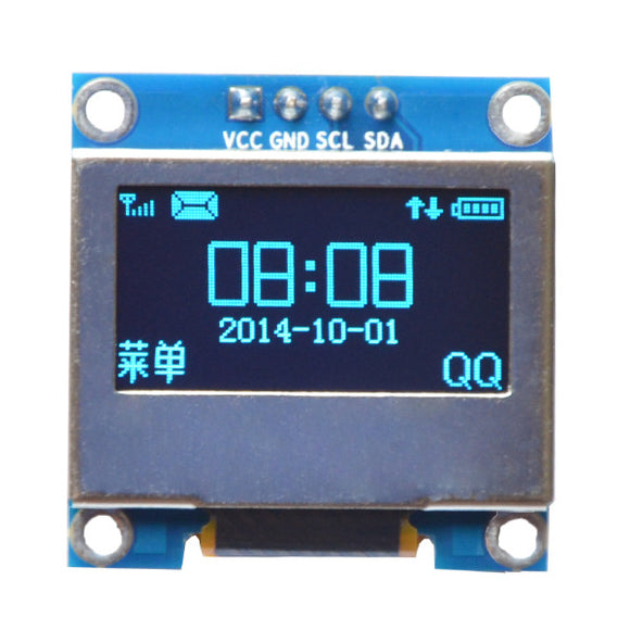 0.96 Inch 4Pin Blue IIC I2C OLED Display With Screen Protection Cover Module For Arduino