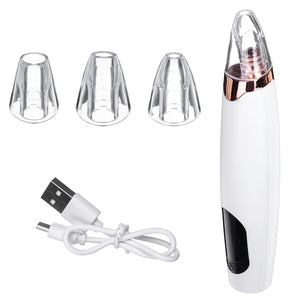 Electric Blackhead Suction Remover 3 Gears Suction Force Facial Acne Cleanser Blackhead Removal Machine with 3 Replaceable Heads