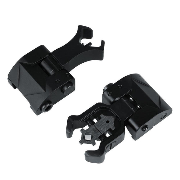 AURKTECH 20MM Hunting Tactical Aluminum alloy Front and Rear Folding Battle Metal sight